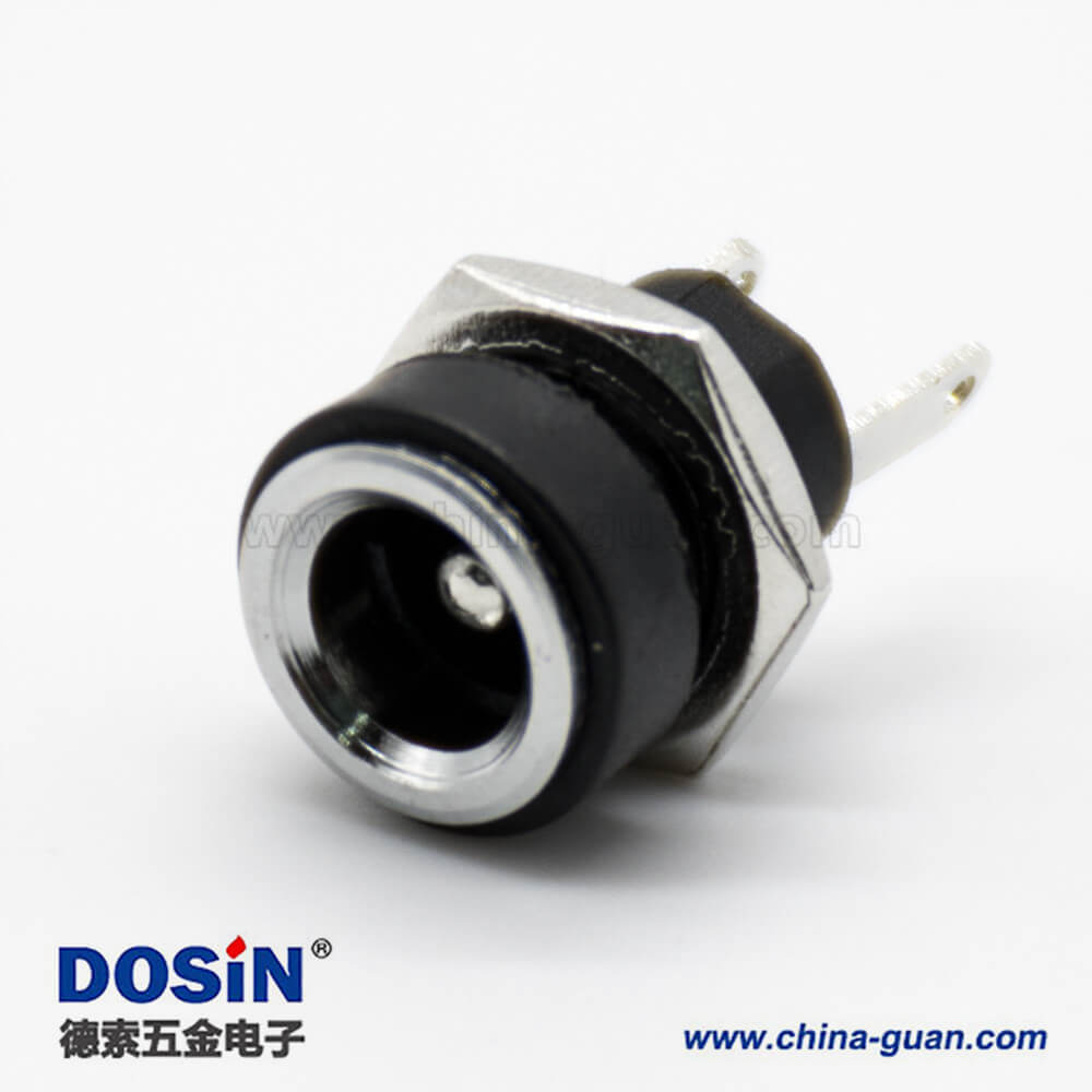 防水DC插座公直式面板安裝穿墻5.5*2.1mm插孔不帶屏蔽電源連接器 防水DC插座公直式面板安裝穿墻5.5*2.1mm插孔不帶屏蔽電源連接器