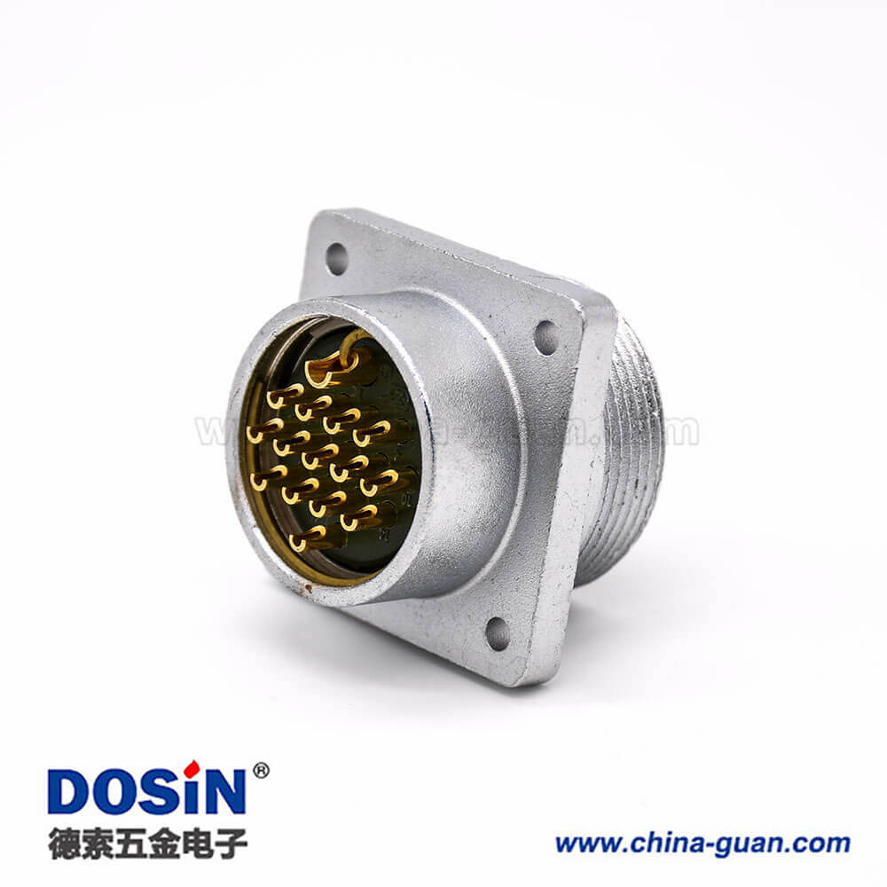 連接器公頭P32 15芯直式插座方形四孔法蘭安裝焊杯接 連接器公頭P32 15芯直式插座方形四孔法蘭安裝焊杯接