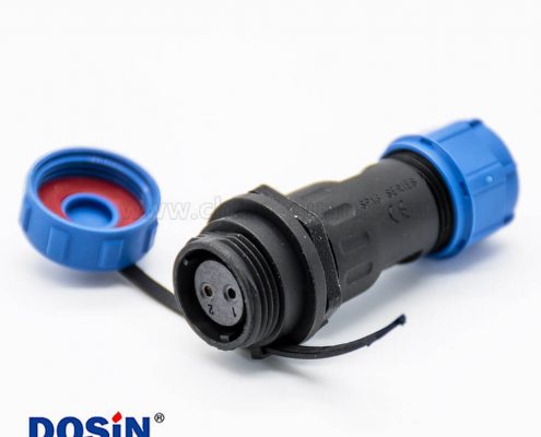 連接器SP系列SP13對接式2芯直式公插頭母插頭防塵防水連接器接線焊接