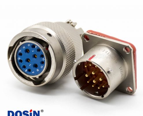 航空圓形電連接器12芯直式14殼體號卡口連接母插頭公插座公母對接Y50EX連接器