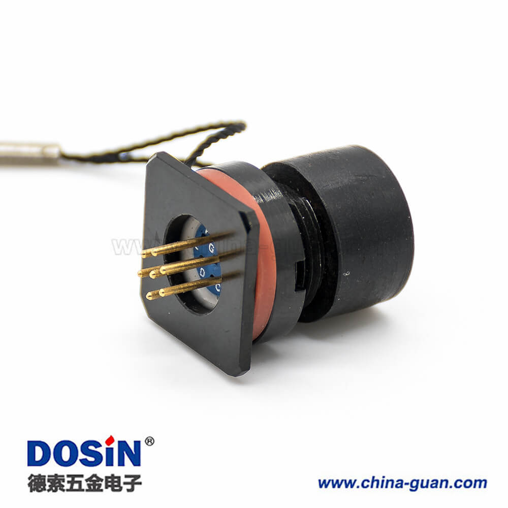 Y50EX連接器7芯母插座08殼體直式PCB板安裝卡口連接前鎖穿墻防水塑料帶防塵蓋 Y50EX連接器7芯母插座08殼體直式PCB板安裝卡口連接前鎖穿墻防水塑料帶防塵蓋