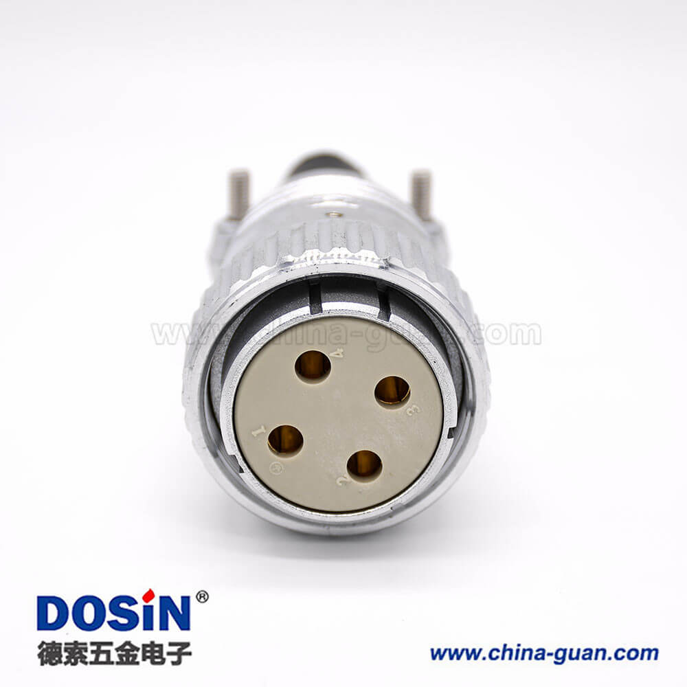 航空插頭4芯P48母頭直式接線連接器 航空插頭4芯P48母頭直式接線連接器