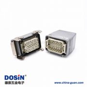 24芯重載連接器H10T開孔安裝鍍銀螺釘PG29結(jié)構(gòu)頂出口進(jìn)線公母對接