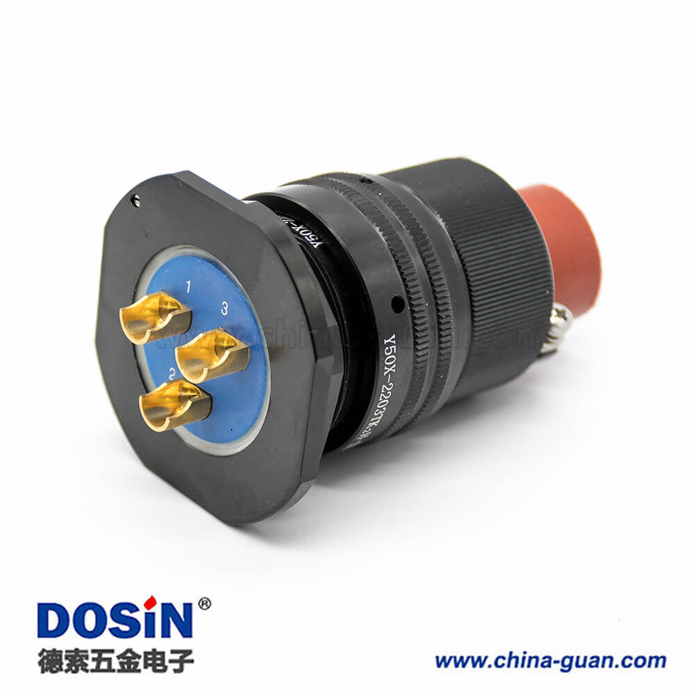 Y50X連接器22殼體號(hào)卡口連接插頭&插座3芯公母對(duì)接面板安裝焊杯直式黑色陽(yáng)極化 Y50X連接器22殼體號(hào)卡口連接插頭&插座3芯公母對(duì)接面板安裝焊杯直式黑色陽(yáng)極化