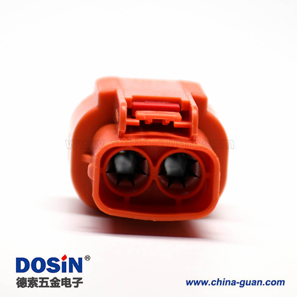高壓連接器直式插頭2芯電流150A塑料絕緣體