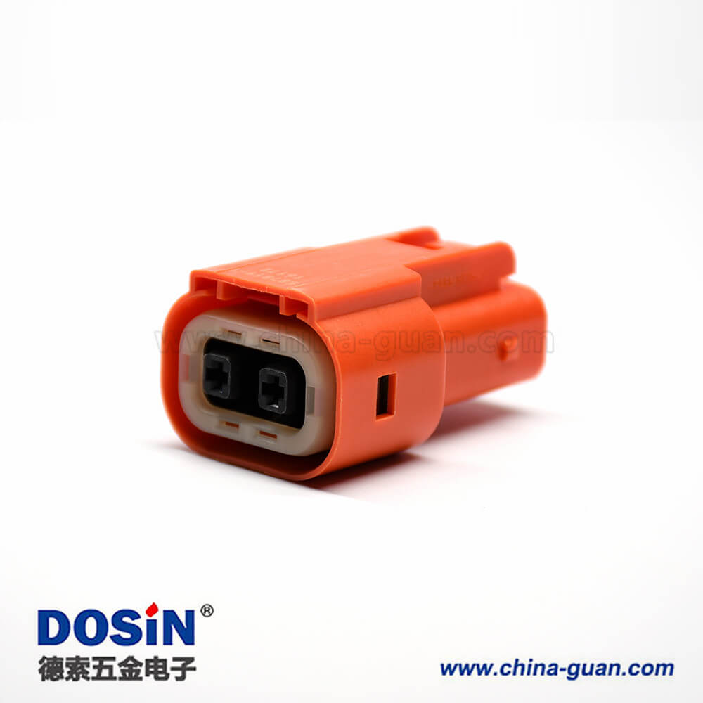 高壓連接器直式插頭2芯電流150A塑料絕緣體 高壓連接器直式插頭2芯電流150A塑料絕緣體