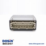 24芯重載連接器高結構斜出口開孔安裝公母對接H24T外殼M40鐵扣 24芯重載連接器高結構斜出口開孔安裝公母對接H24T外殼M40鐵扣