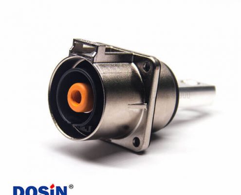 高壓插座直式單芯8mm金屬電流200A互鎖連接器