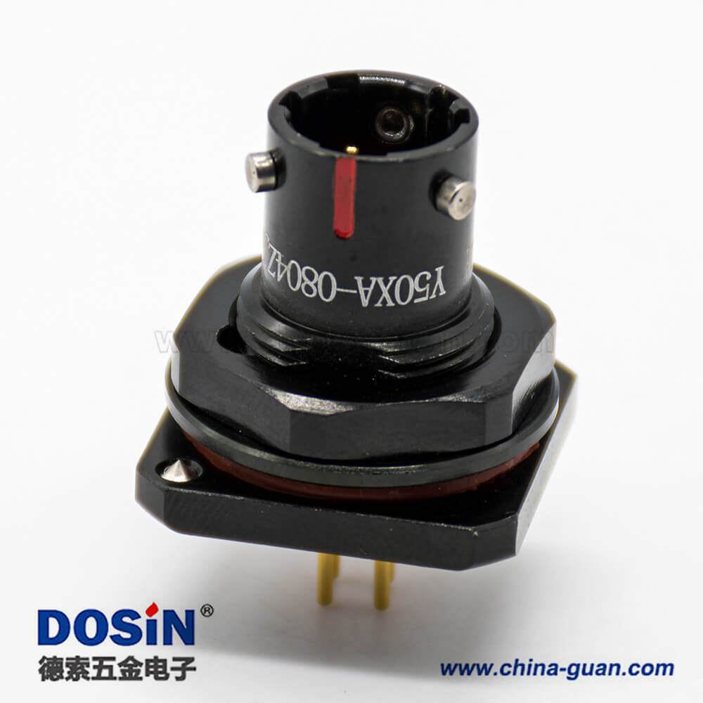 航空電連接器Y50X系列4芯08殼體防水插座面板安裝接PCB前鎖板插頭接線焊接直式公母對(duì)接 航空電連接器Y50X系列4芯08殼體防水插座面板安裝接PCB前鎖板插頭接線焊接直式公母對(duì)接