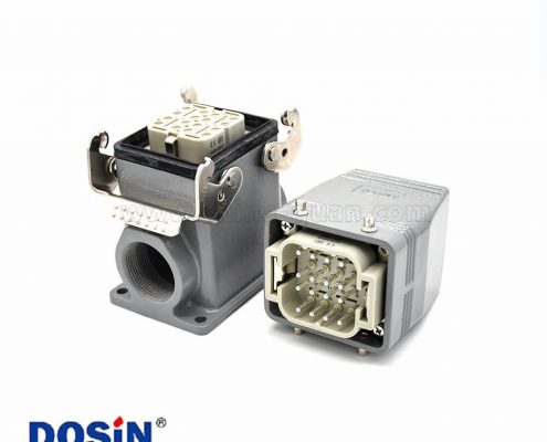 重載工業(yè)連接器H6T16芯鍍銀螺紋M32公母對(duì)接加高型表面安裝高結(jié)構(gòu)頂出口