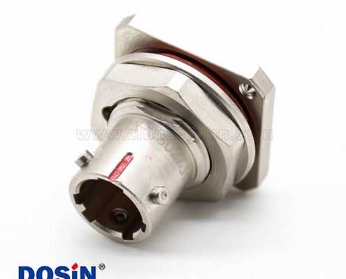 Y50X圓形連接器08殼體號2芯公插座卡口連接前鎖穿墻焊杯鍍鎳直式防水連接器