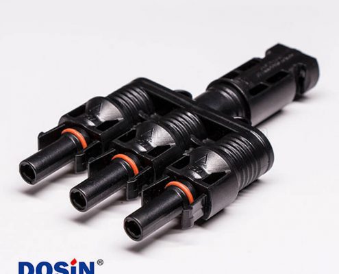 太陽能光伏連接器Mc4一母轉(zhuǎn)三公防水接頭