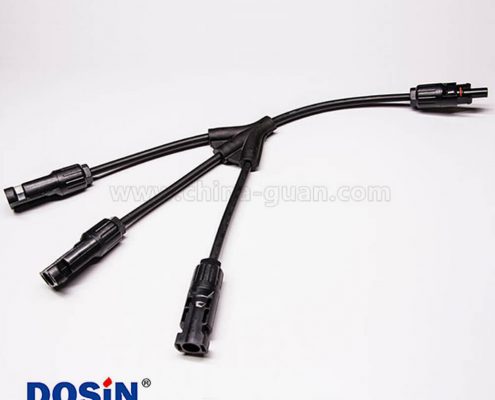 Mc4光伏線接頭Y型四通太陽能分支線3轉(zhuǎn)1帶線防水