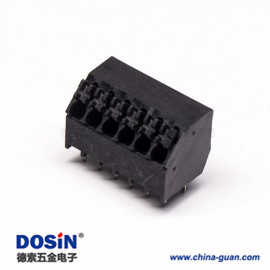 彈簧式接線端子排12芯按壓直式黑色接PCB板