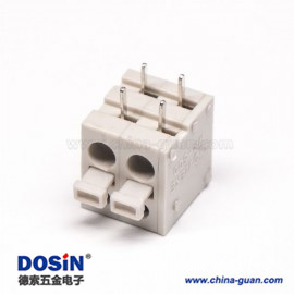 通訊端子灰色彎穿孔式4芯PCB板接線端子