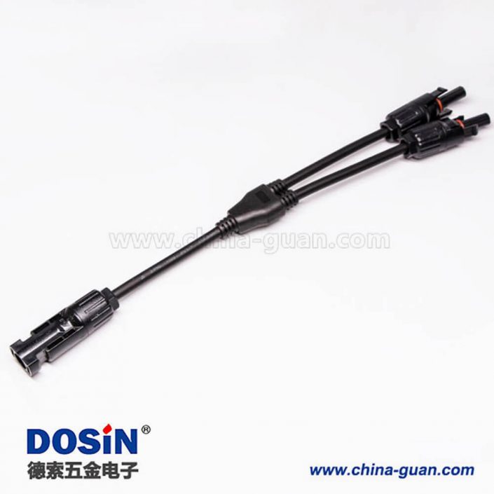 Mc4光伏線接頭三通防水連接器