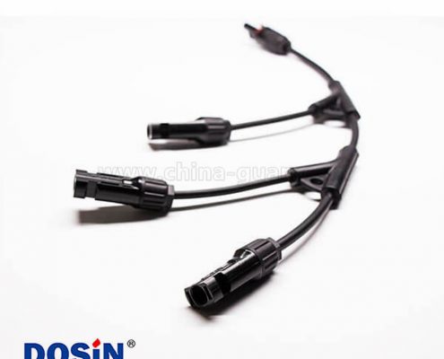 MC4連接器Y型一套一轉(zhuǎn)三公頭母頭接線