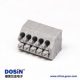 灰色端子5孔5針彈簧式PCB板穿孔式接線端子連接器