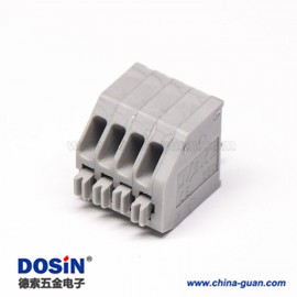 端子接線4孔4芯灰色接線穿孔直式彈簧式接線端子