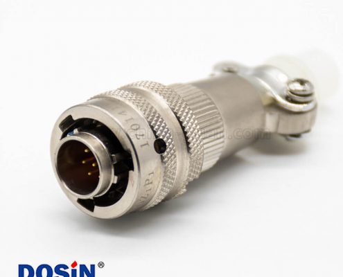 XCE插頭10芯直式公頭卡口連接接線焊接電連接器14殼體化學鍍鎳