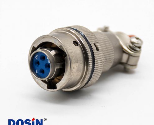 圓形航空插頭XCE系列母插頭4芯14殼體卡口連接直式焊接接線連接器