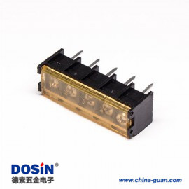 PCB柵欄式接線端子3d直式黑色5芯PCB安裝帶蓋