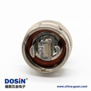 YW圓形連接器RJ-45內(nèi)置接口類型卡口連接公母對接插頭接線焊接插座面板安裝焊接