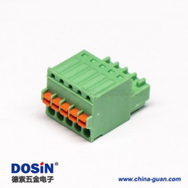 彈簧接線端子排直式插拔綠色端子接線連接器
