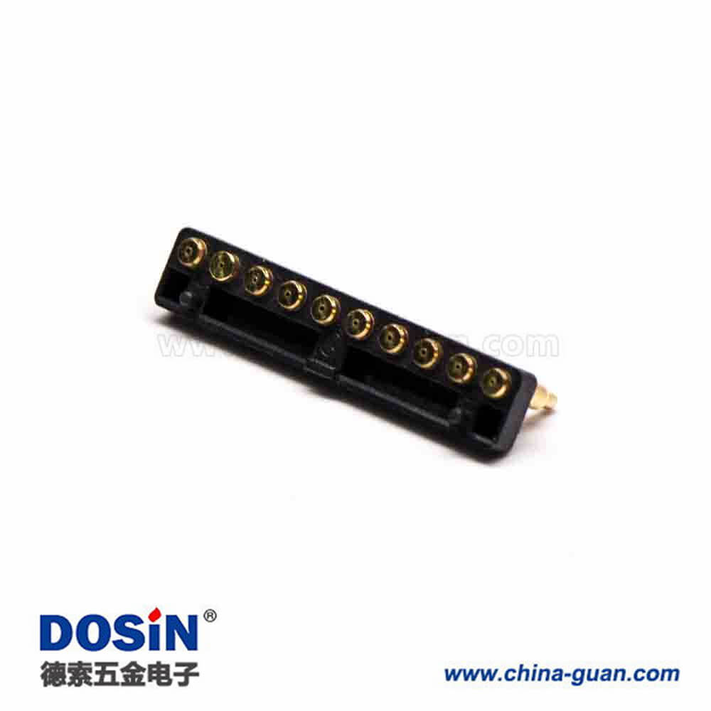 Pogo Pin 探針式連接器多Pin型側(cè)放式間距2.2MM單排10芯普通單頭 Pogo Pin 探針式連接器多Pin型側(cè)放式間距2.2MM單排10芯普通單頭