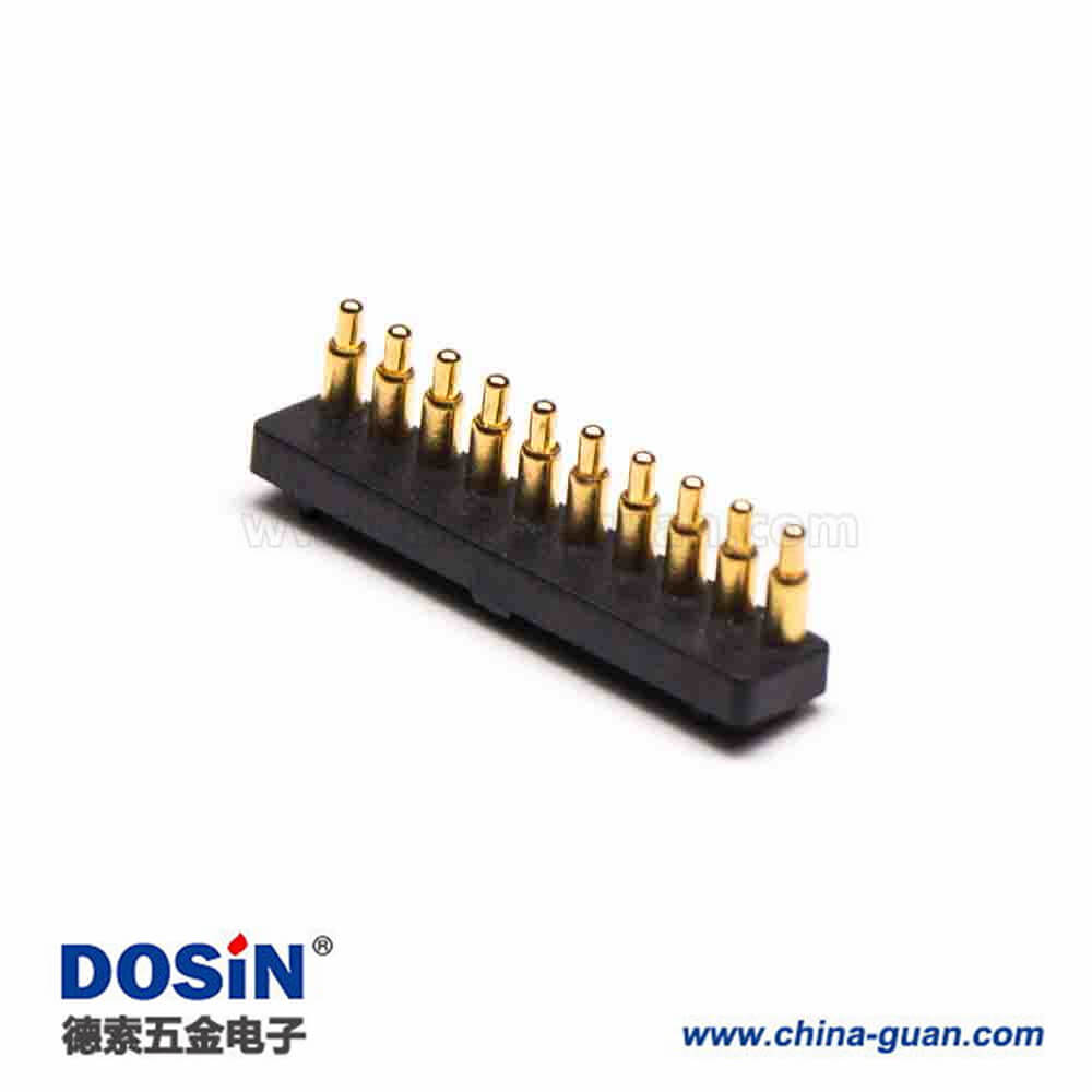 Pogo Pin 探針式連接器多Pin型側(cè)放式間距2.2MM單排10芯普通單頭 Pogo Pin 探針式連接器多Pin型側(cè)放式間距2.2MM單排10芯普通單頭