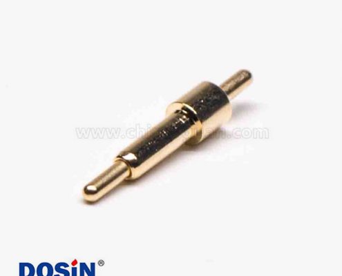 彈簧針連接器雙頭黃銅鍍金浮動安裝單芯連接器