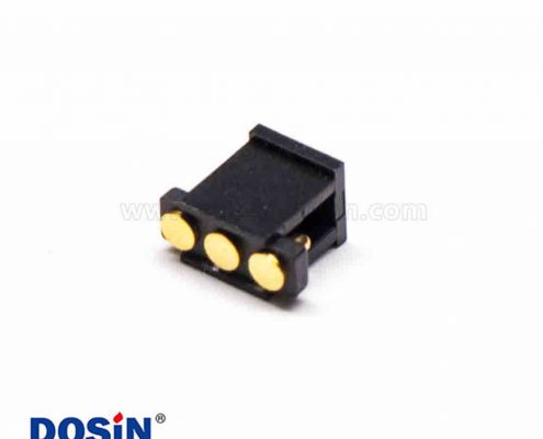 彈簧針連接器3芯間距2.5MM單排Pogo Pin連接器R型側(cè)放式