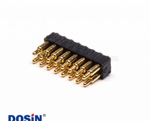 Pogo Pin電池連接器兩排側(cè)放式16芯普通單頭間距2MM