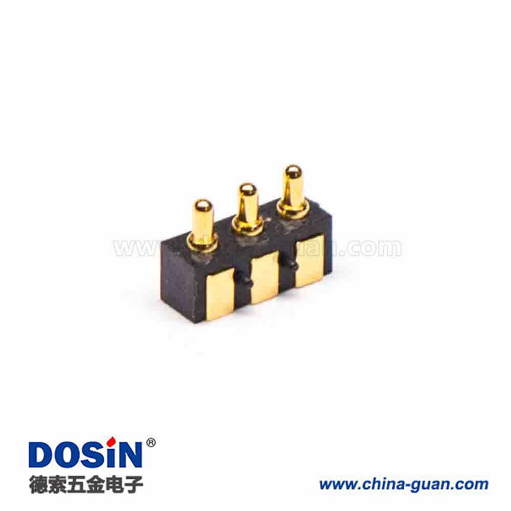 連接器PogopinF型鍍金3芯焊接式平放多Pin系列2.5MM間距 連接器PogopinF型鍍金3芯焊接式平放多Pin系列2.5MM間距