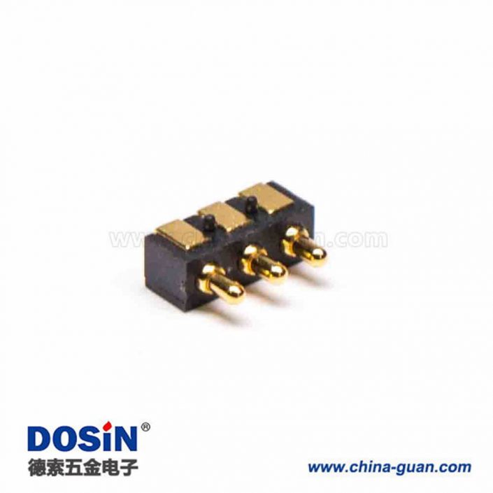連接器PogopinF型鍍金3芯焊接式平放多Pin系列2.5MM間距 連接器PogopinF型鍍金3芯焊接式平放多Pin系列2.5MM間距