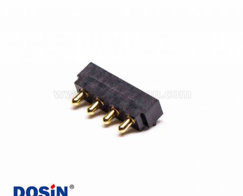 Pogo Pin連接器F型平放式焊接4芯間距2.5MM多Pin系列