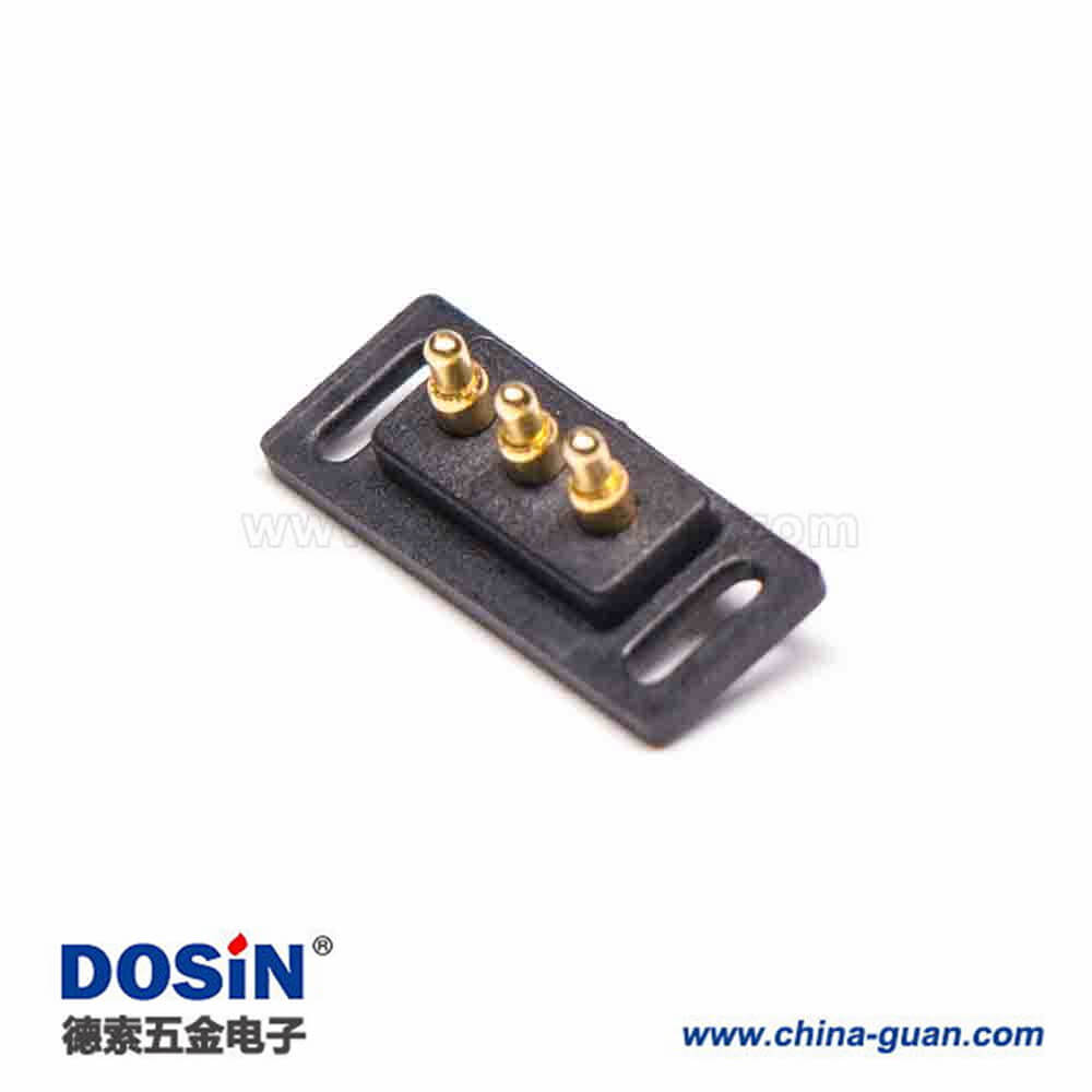 多芯插針連接器3芯單排插入焊接式2.5MM間距鍍金黃銅3芯Pogo Pin連接器 多芯插針連接器3芯單排插入焊接式2.5MM間距鍍金黃銅3芯Pogo Pin連接器