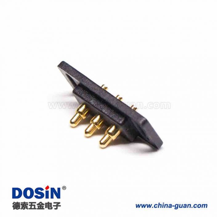 多芯插針連接器3芯單排插入焊接式2.5MM間距鍍金黃銅3芯Pogo Pin連接器 多芯插針連接器3芯單排插入焊接式2.5MM間距鍍金黃銅3芯Pogo Pin連接器