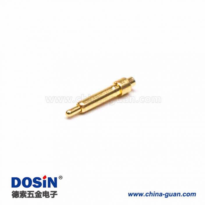 Pogo Pin直式黃銅插件式鍍金單芯P型彈簧針 Pogo Pin直式黃銅插件式鍍金單芯P型彈簧針