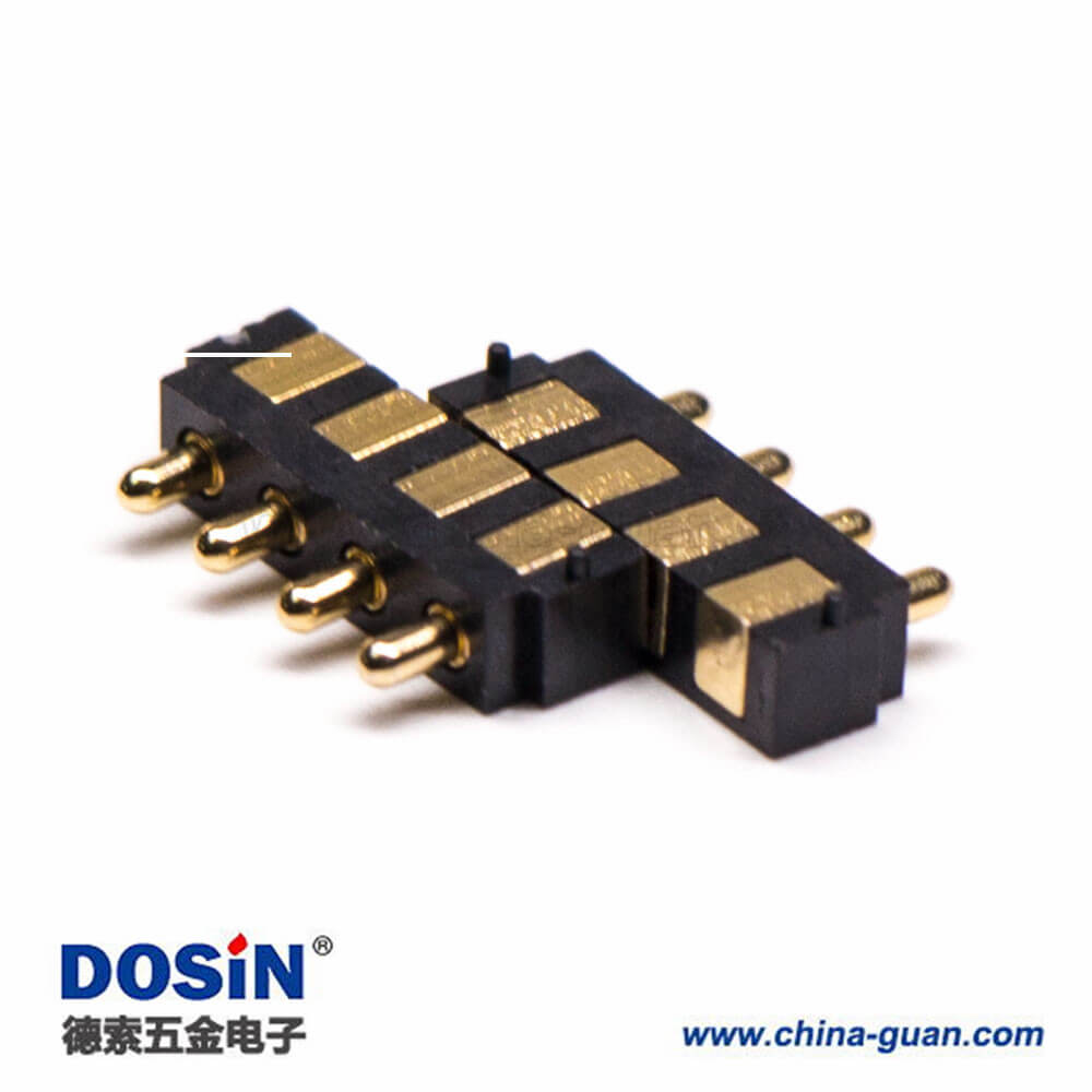 簧針焊接多Pin系列平放焊接式型4芯2.5MMPogo Pin連接器 簧針焊接多Pin系列平放焊接式型4芯2.5MMPogo Pin連接器