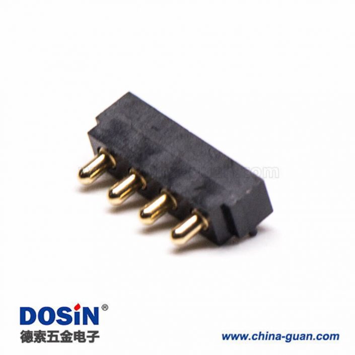 彈簧針焊接多Pin系列平放焊接式型4芯2.5MMPogo Pin連接器 彈簧針焊接多Pin系列平放焊接式型4芯2.5MMPogo Pin連接器