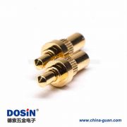 Pogo Pin焊接直式黃銅鍍金單芯插件式異形連接器