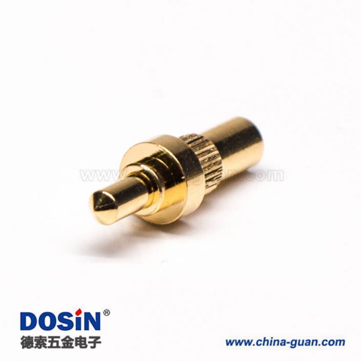 Pogo Pin焊接直式黃銅鍍金單芯插件式異形連接器 Pogo Pin焊接直式黃銅鍍金單芯插件式異形連接器