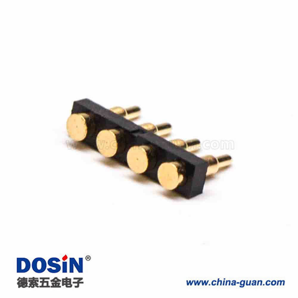 頂針彈簧針Pogo Pin探針單排4芯側(cè)放式間距3MM多Pin系列R型連接器 頂針彈簧針Pogo Pin探針單排4芯側(cè)放式間距3MM多Pin系列R型連接器