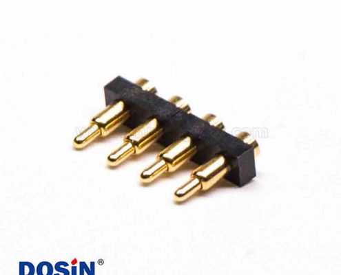 頂針彈簧針Pogo Pin探針單排4芯側(cè)放式間距3MM多Pin系列R型連接器