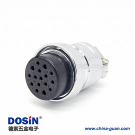 16芯航空插頭GX40直式電纜母插頭接線連接器