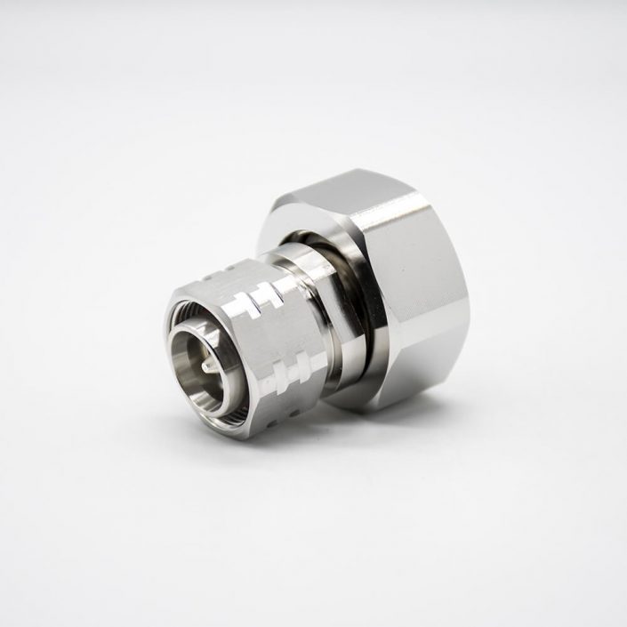 DIN公頭RF轉(zhuǎn)接頭直式鍍鎳DIN7/16公轉(zhuǎn)4.3/10公同軸連接器