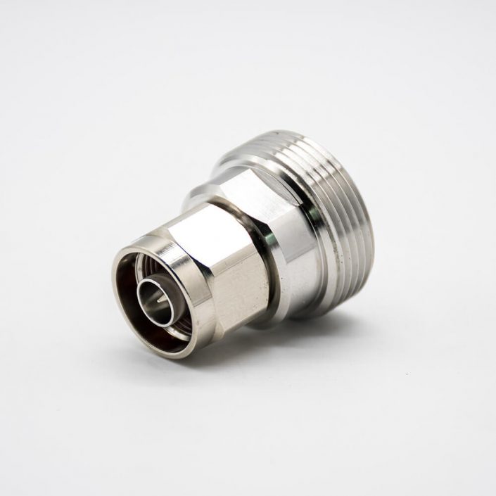 N公頭轉(zhuǎn)DIN母頭直式轉(zhuǎn)接頭鍍鎳RF同軸連接器