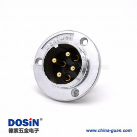 4芯航空插座 GX48三孔圓形法蘭公頭常規(guī)插座
