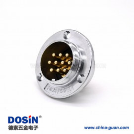 10芯航空插座 GX48三孔圓形直式常規(guī)公插座